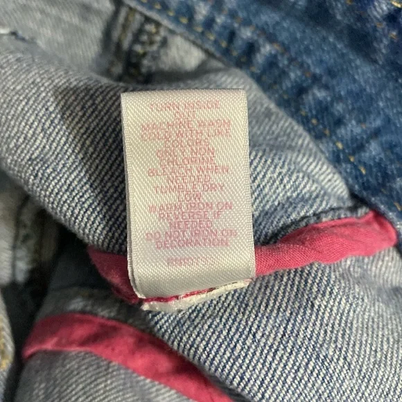 Justice Jean Jacket, Medium wash, Denim, Sz 10, Crop, Trucker, Embroidery - Picture 8 of 15